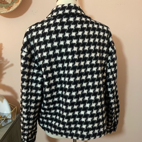 NWT Sanctuary Black/White Houndstooth Shacket Size XS - Picture 6 of 10